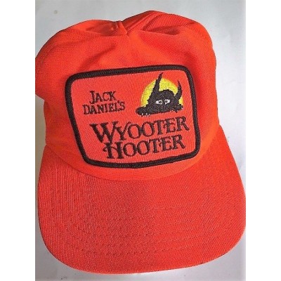 Vintage New Era Snapback Jack Daniels Wyooter Hooter Blaze Orange Hat Ear Flaps  eb-42333169